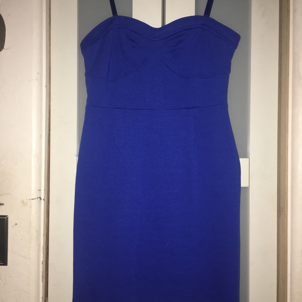 Sophia Vegaro bright blue body con dress